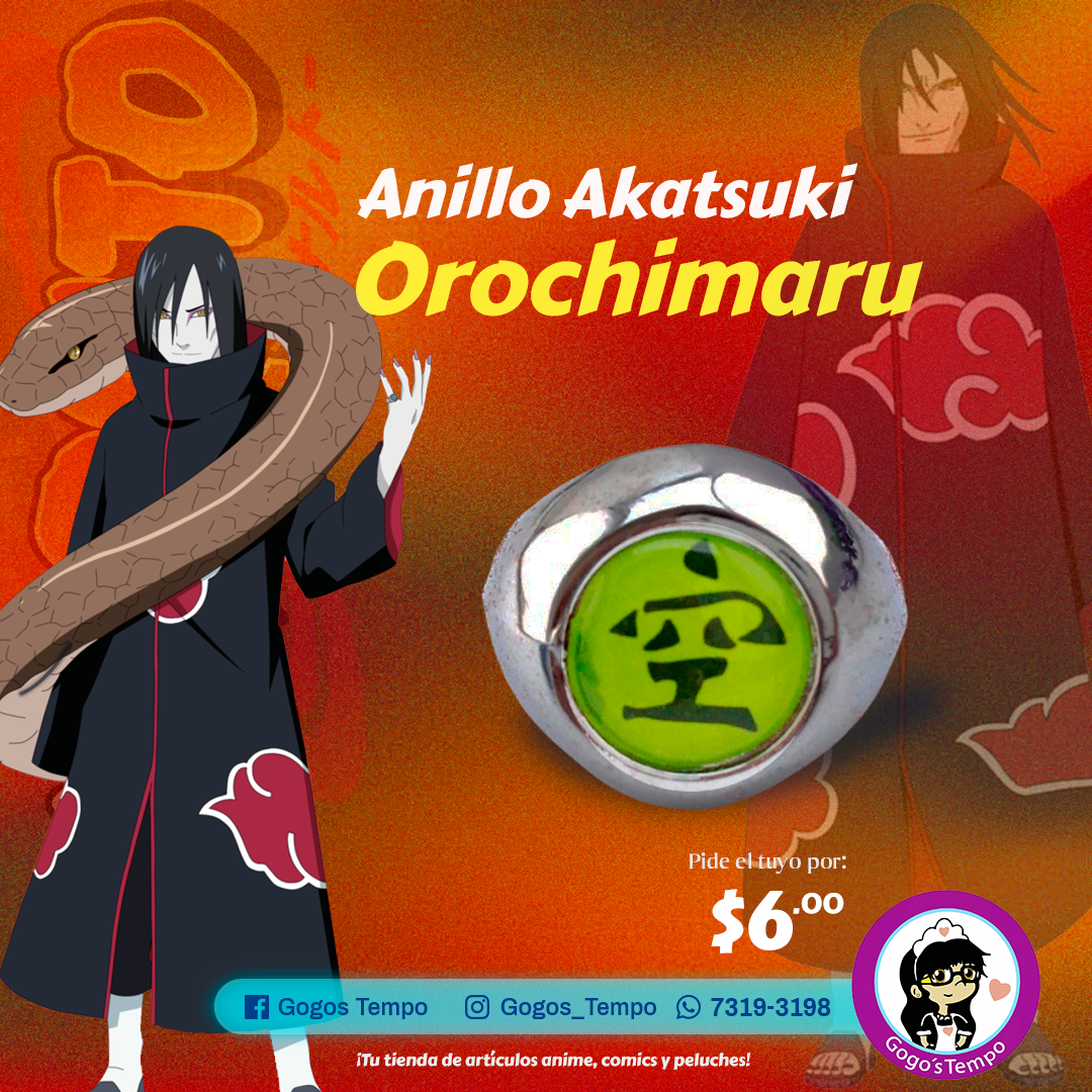 anime y comic: anillos akatsuki