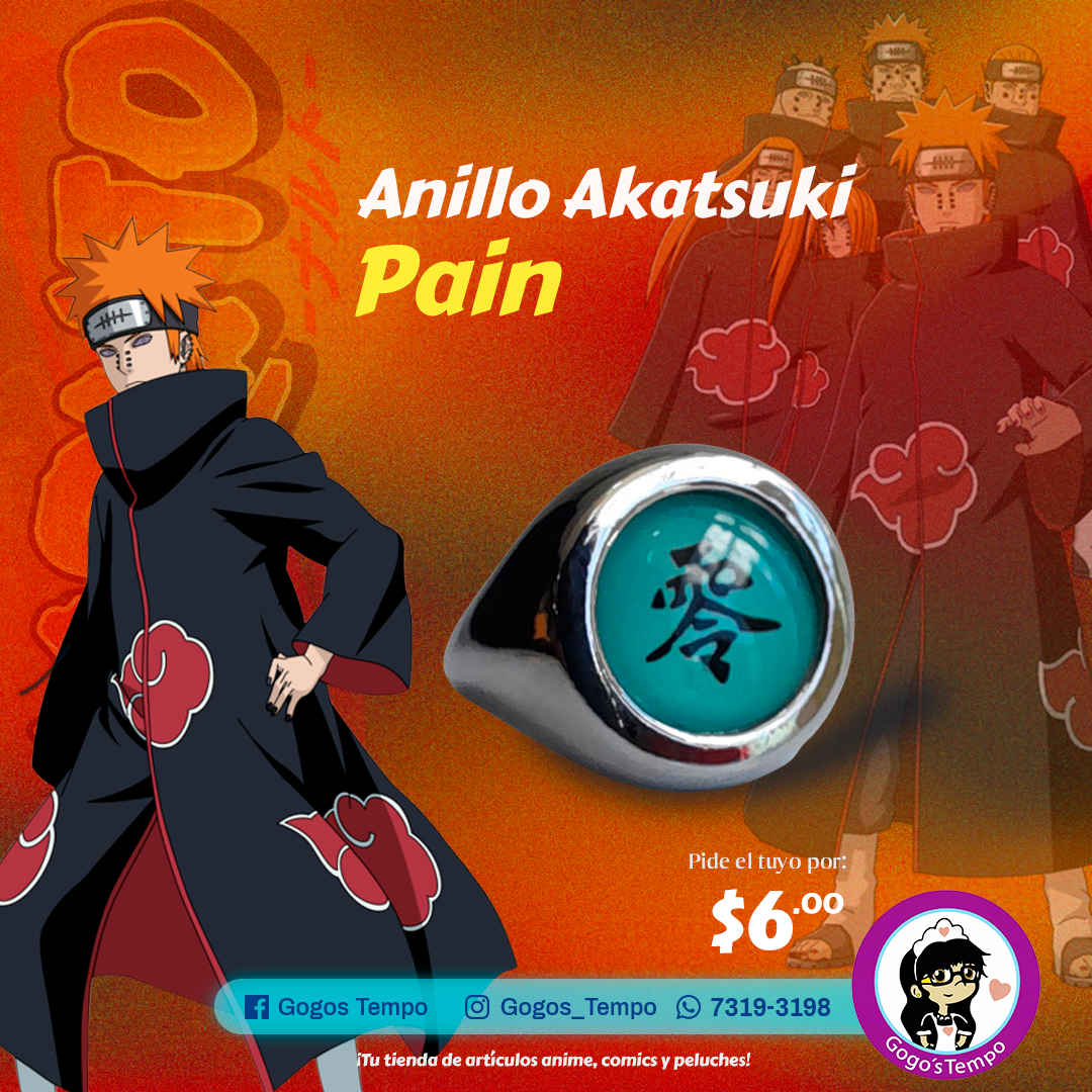 Naruto - Anillo Akatsuki De Pain (rei)